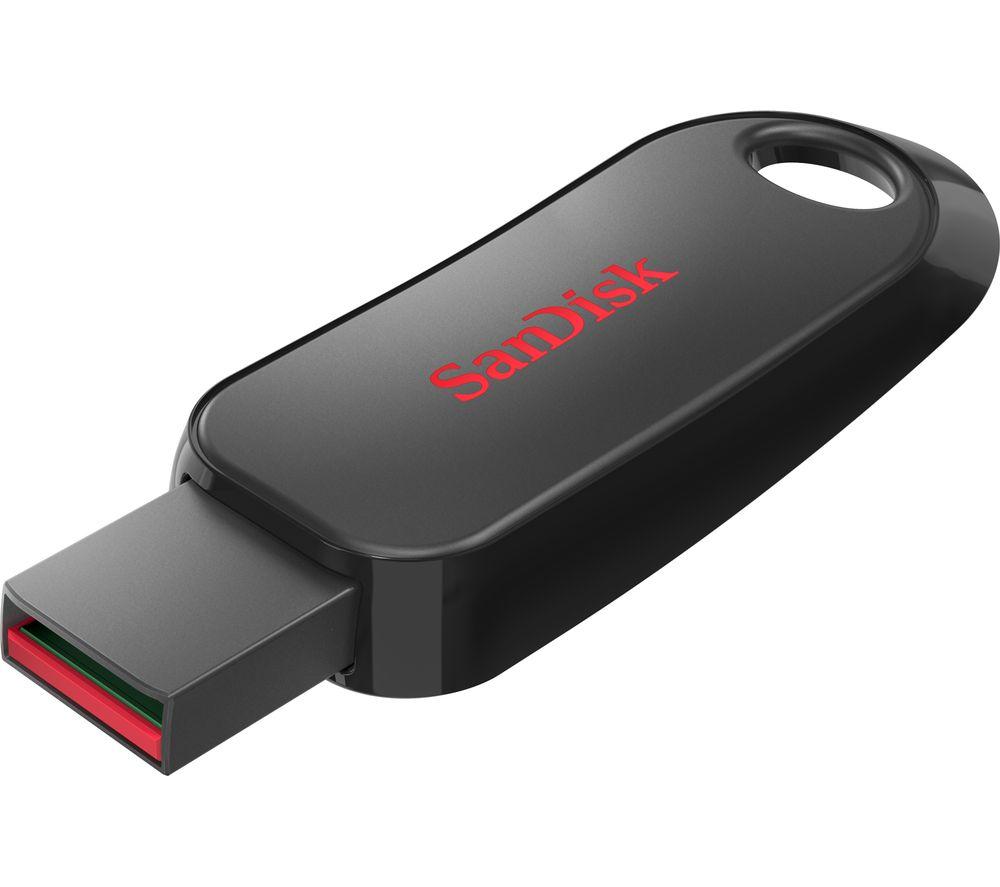 SANDISK Cruzer Snap USB 2.0 Memory Stick - 32 GB, Black & Red, Black