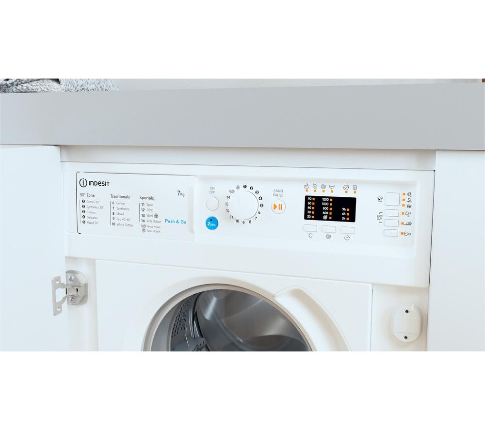 INDESIT BI WMIL 71252 UK N Integrated 7 kg 1200 Spin Washing Machine image number 5 of 11