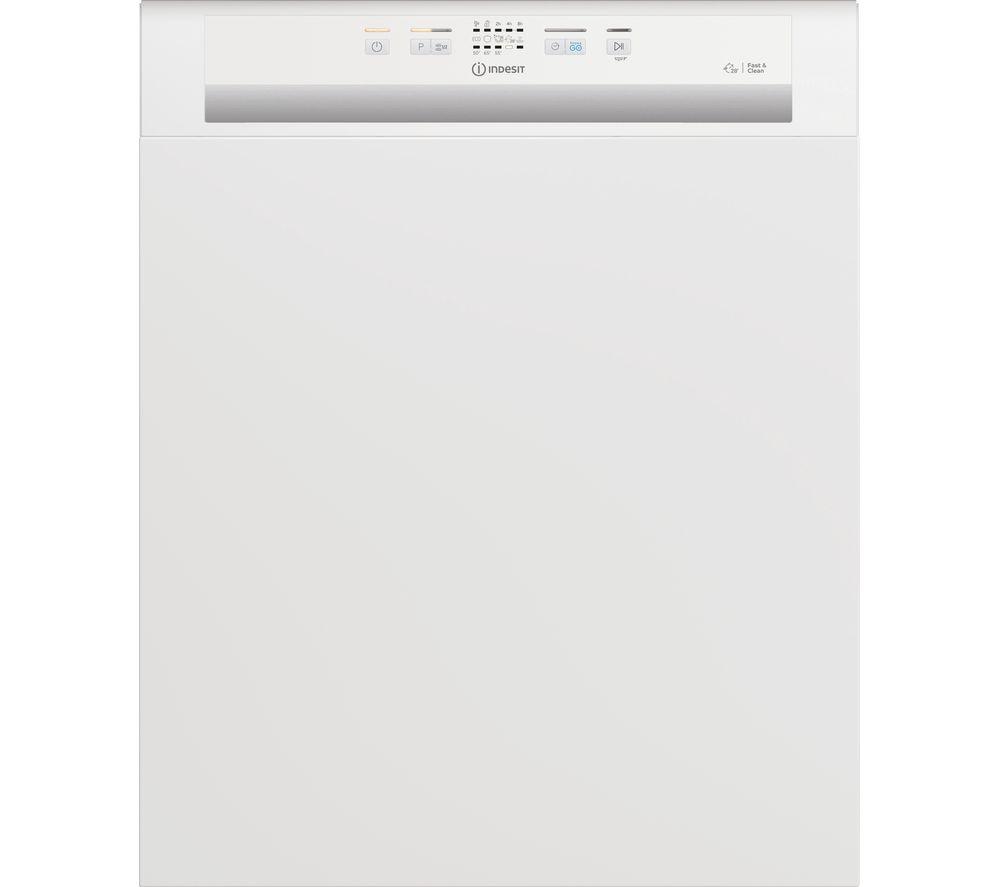 INDESIT DBE 2B19 UK Full-size Semi-Integrated Dishwasher - White