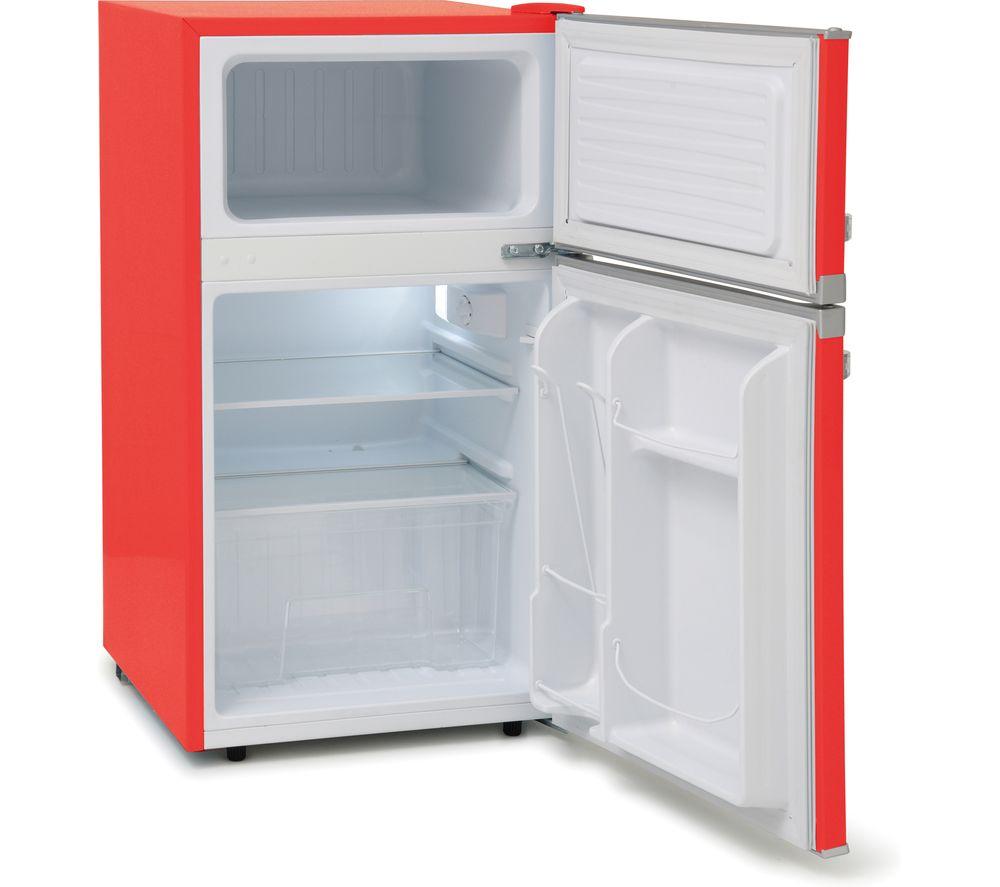 MONTPELLIER Retro MAB2035R Undercounter Fridge Freezer - Red image number 2 of 2