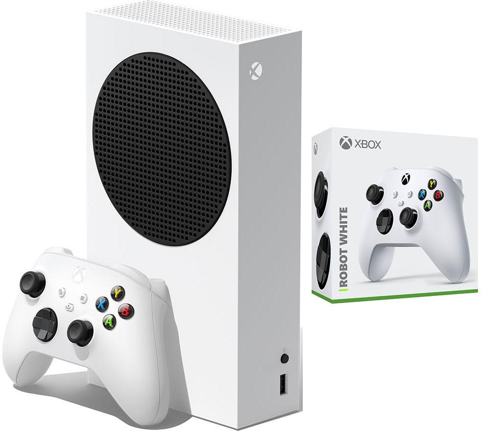 Microsoft Xbox Series S & Xbox Wireless Controller (Robot White) Bundle - 512 GB SSD