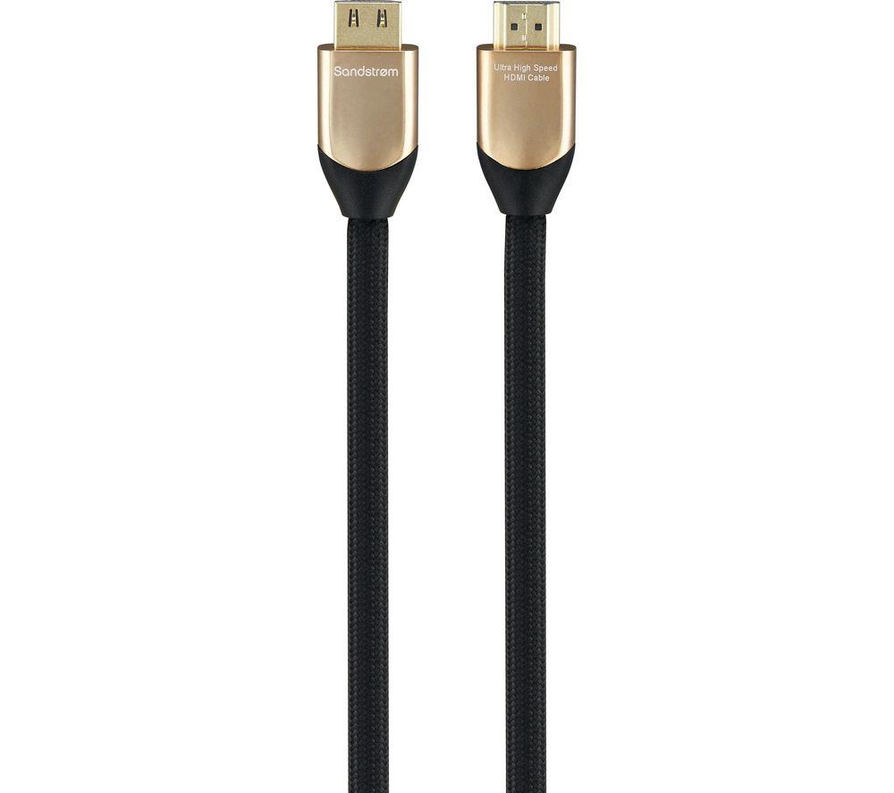 SANDSTROM Gold Series S2HDMI321 Ultra High Speed HDMI 2.1 Cable with Ethernet - 2 m, Black