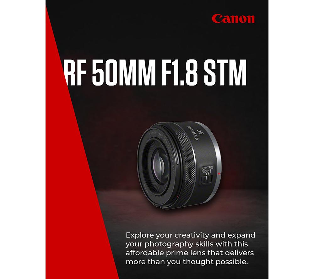 Buy CANON RF 50 mm f/1.8 STM Standard Prime Lens | Currys