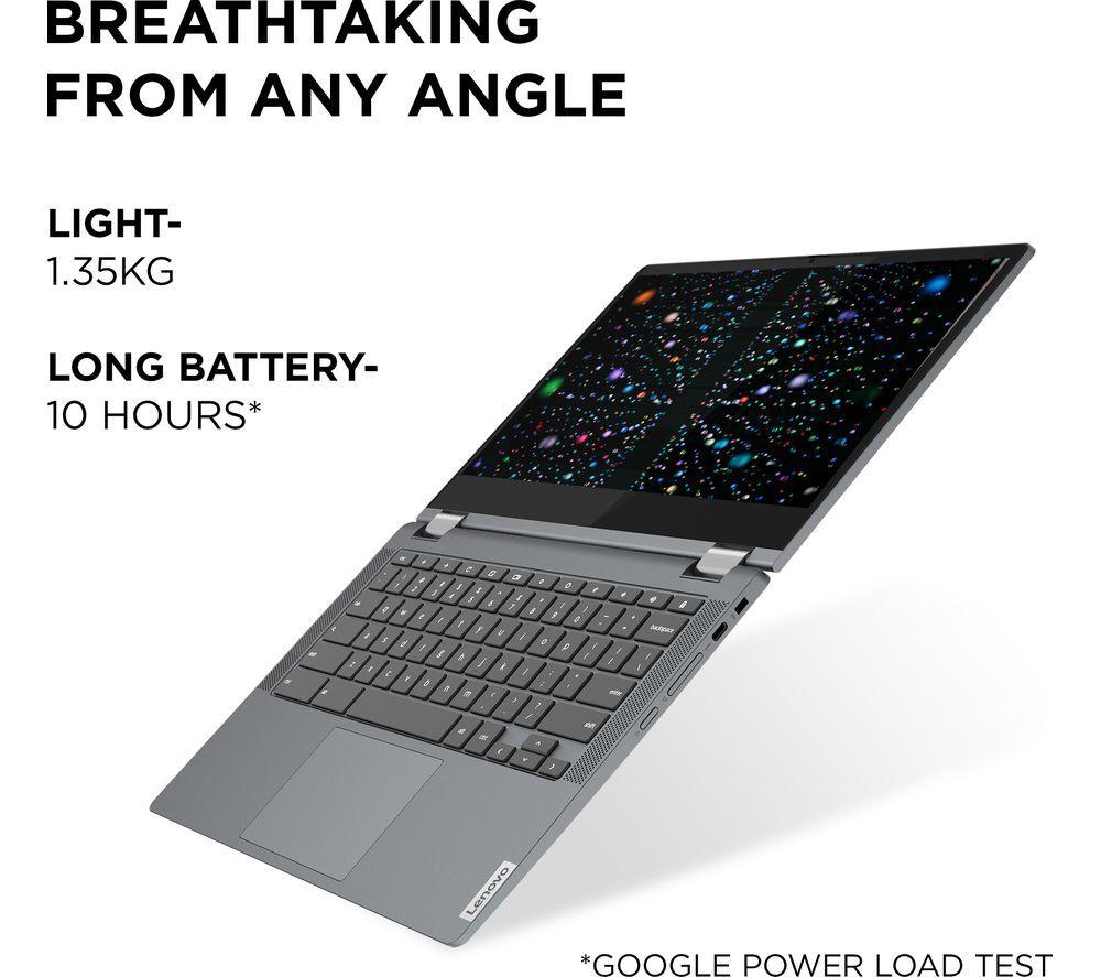 LENOVO IdeaPad Flex 5i 13.3" 2 in 1 Chromebook, Backpack & Mouse Bundle - Intel&reg; Core&trade; i3, 128 GB SSD, Grey image number 3 of 10