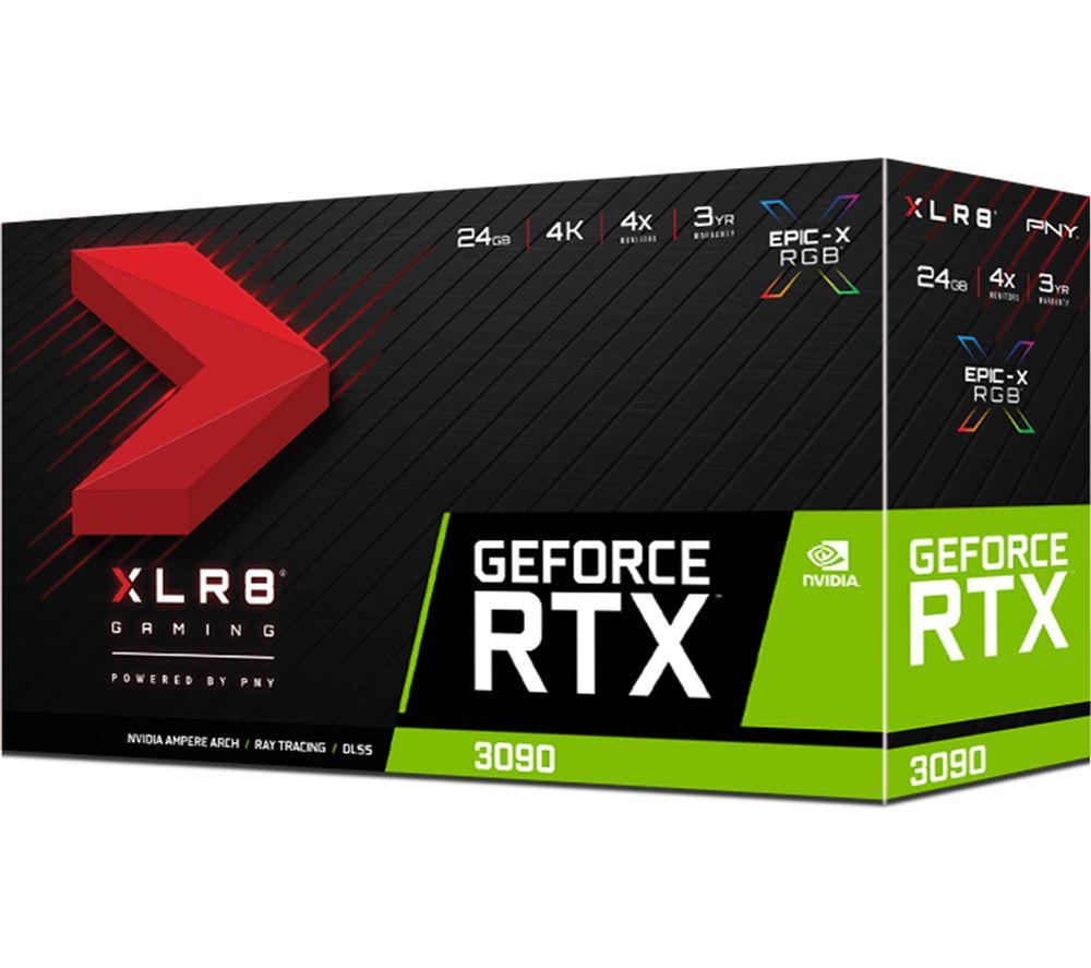 PNY GeForce RTX 3090 24 GB XLR8 Gaming REVEL Edition Graphics Card image number 3 of 4