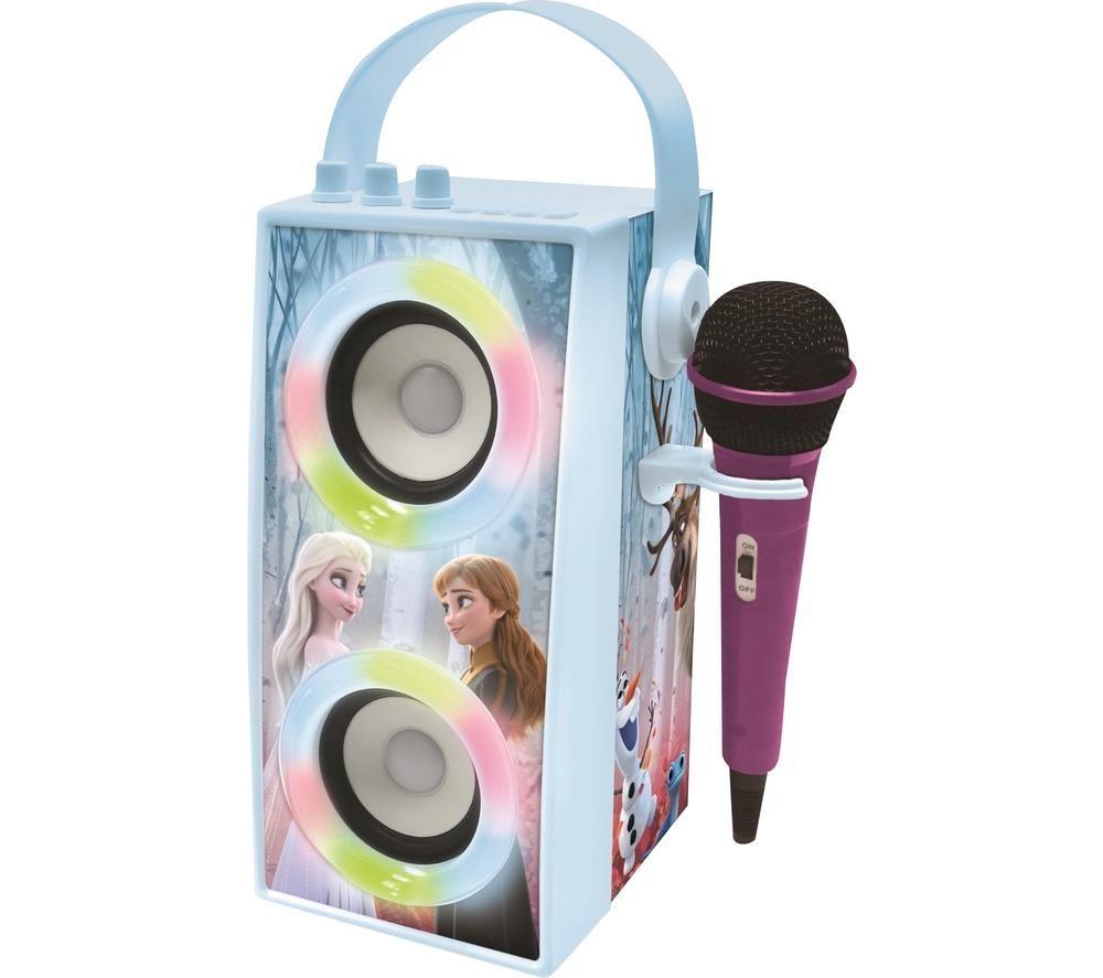 LEXIBOOK BTP180FZZ Bluetooth Karaoke System - Disney Frozen II, Purple,Blue