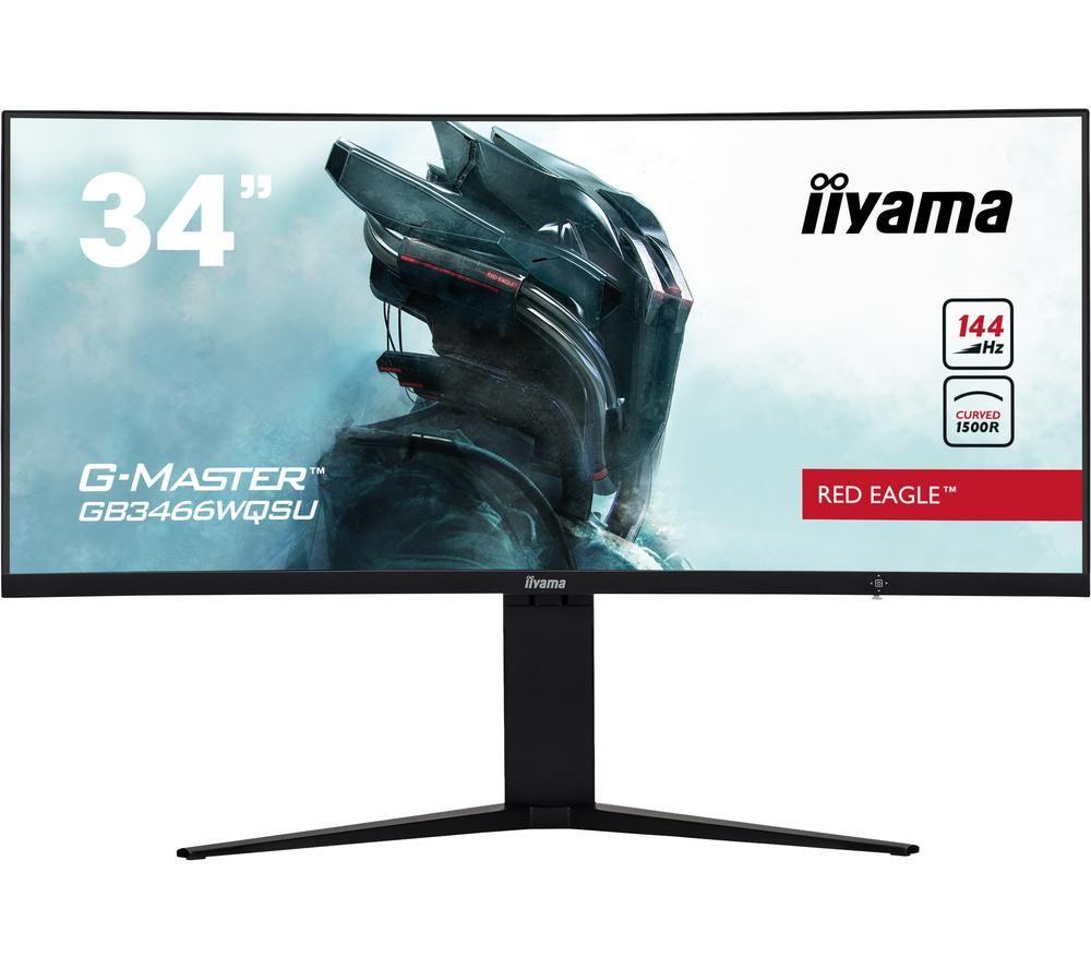 Image of IIYAMA G-MASTER Red Eagle GB3466 Quad HD 34" LED Gaming Monitor - Black, Black