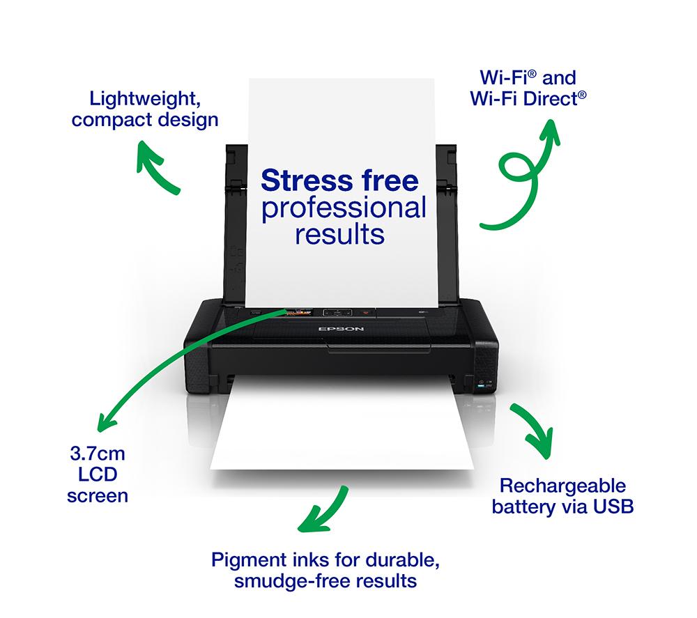 EPSON WorkForce WF-110W Wireless Inkjet Printer image number 2 of 7