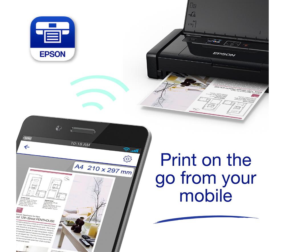 EPSON WorkForce WF-110W Wireless Inkjet Printer image number 5 of 7