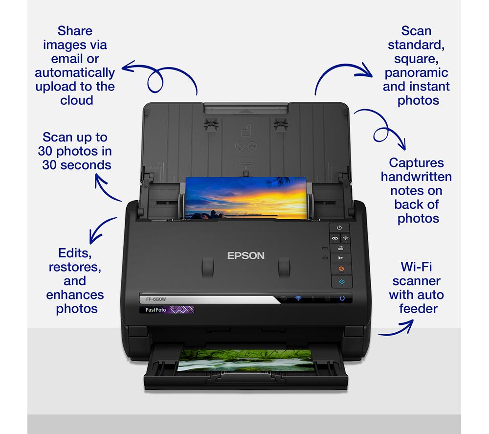 EPSON FastFoto FF-680W Photo Scanner image number 3 of 7