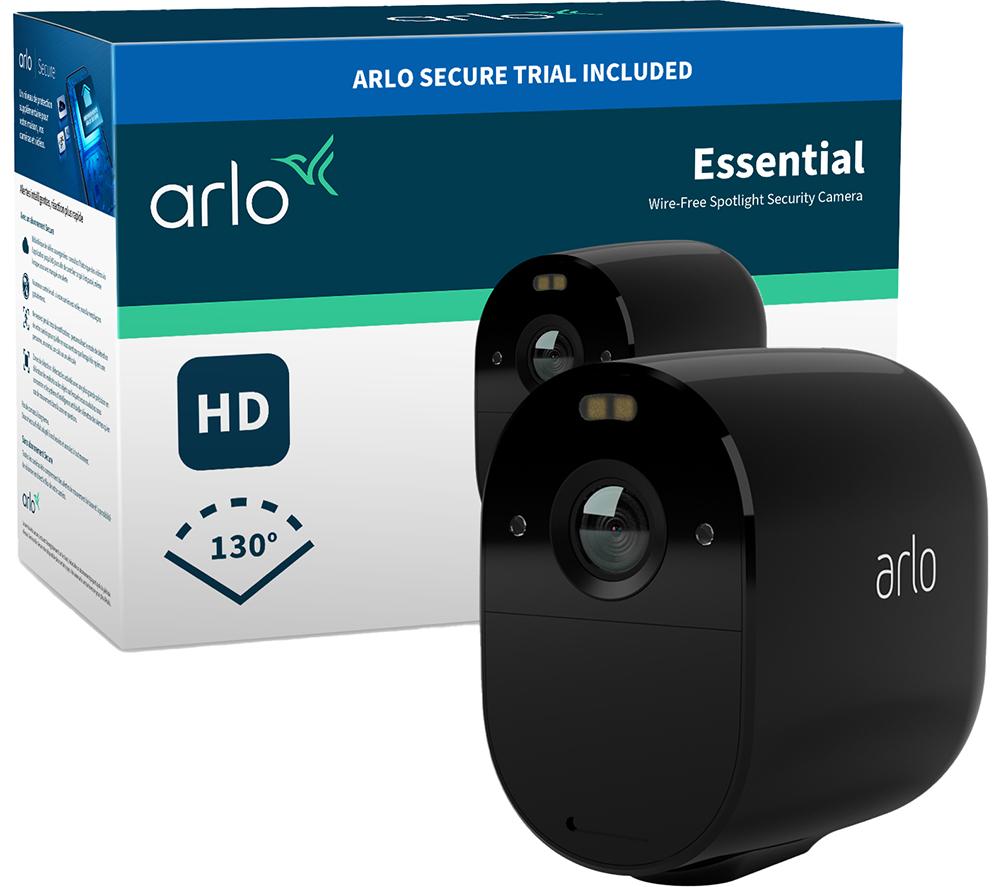 ARLO Essential Spotlight VMC2030B-100EUS Full HD WiFi Security Camera - Black, Black