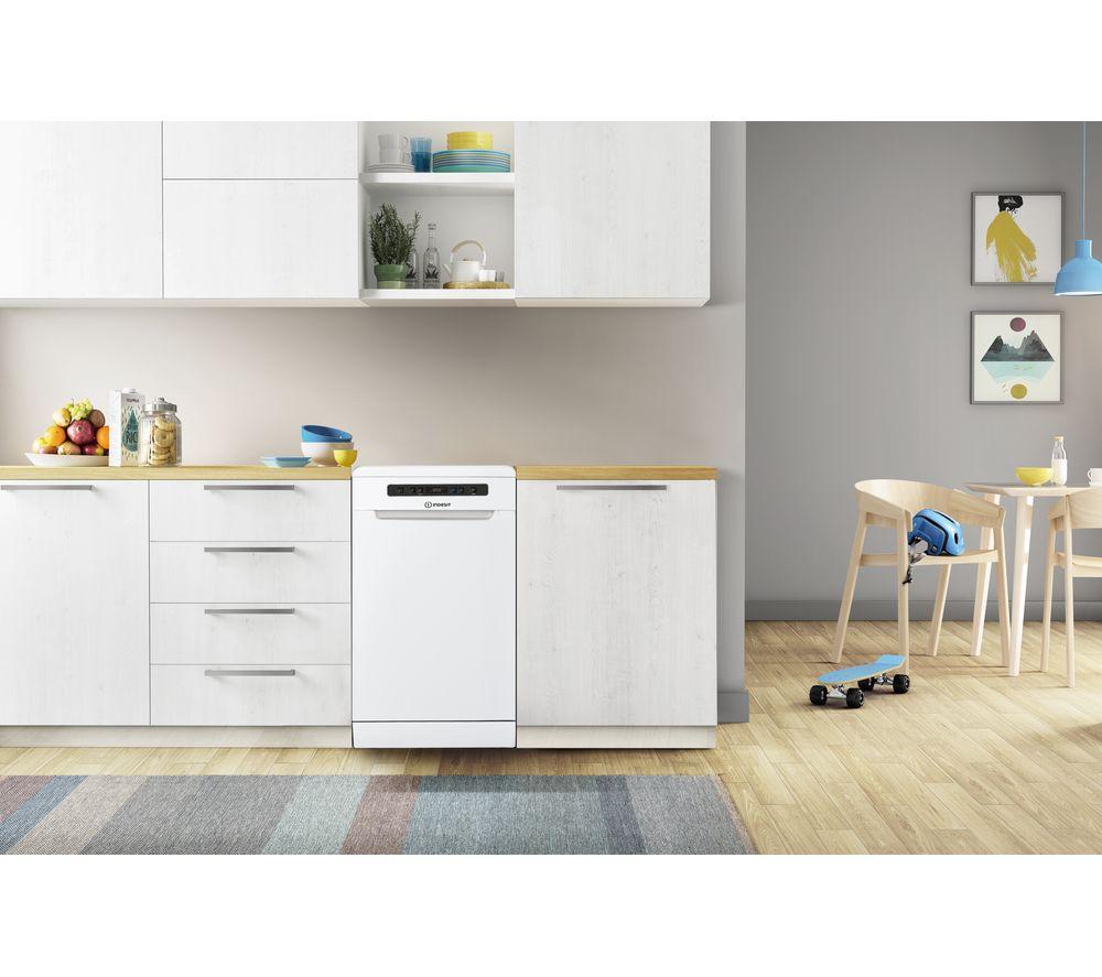 INDESIT DSFO 3T224 Z UK N Slimline Dishwasher - White image number 3 of 17