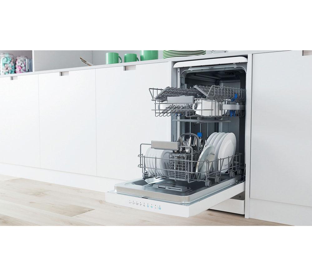 INDESIT DSFO 3T224 Z UK N Slimline Dishwasher - White image number 13 of 17