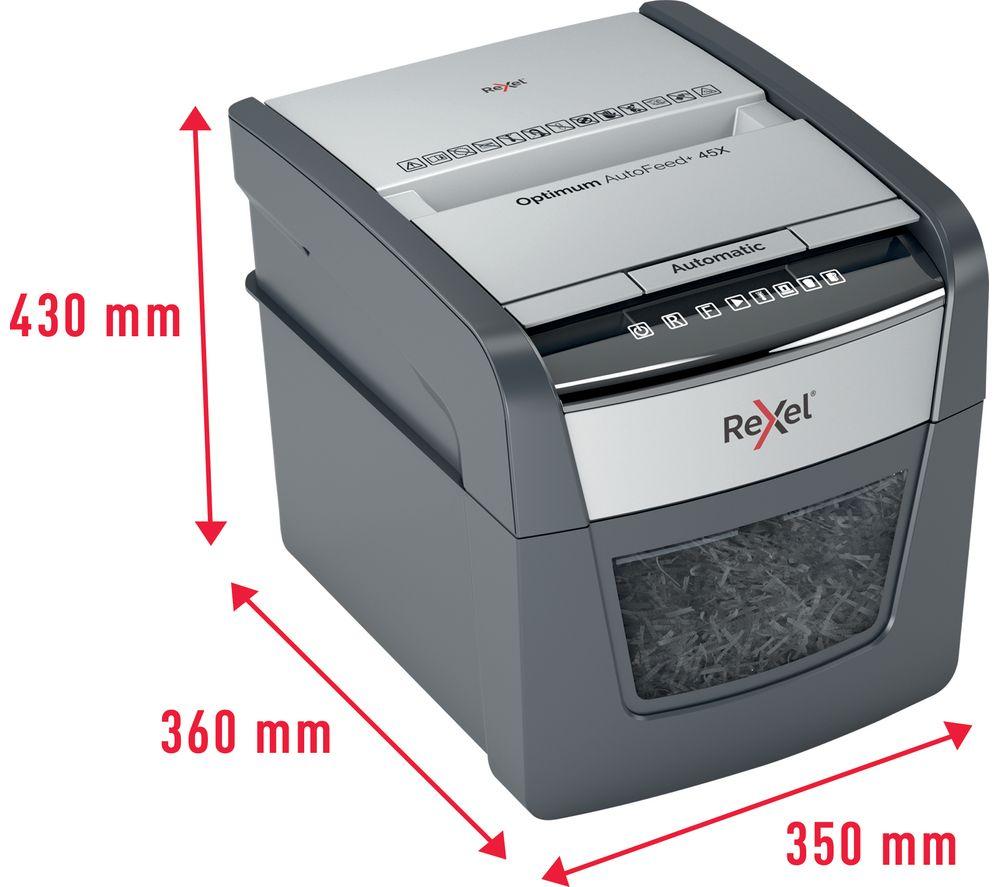REXEL Optimum Autofeed 2020045X Cross Cut Paper Shredder image number 4 of 11