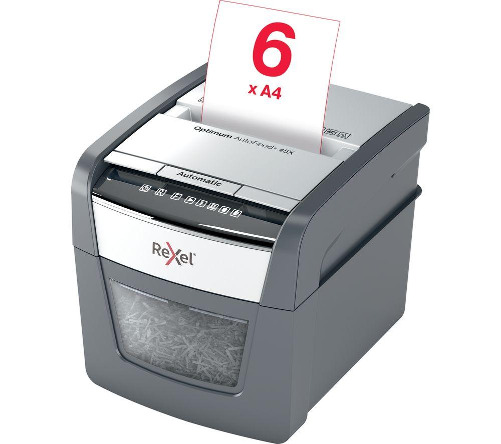 REXEL Optimum Autofeed 2020045X Cross Cut Paper Shredder image number 8 of 11