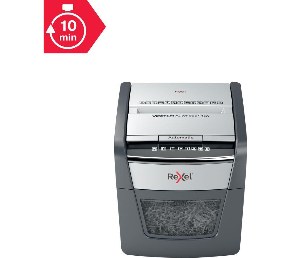 REXEL Optimum Autofeed 2020045X Cross Cut Paper Shredder image number 9 of 11