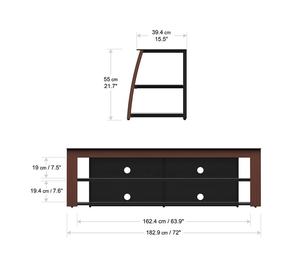 AVF Kivu 1800 mm TV Stand for up to 90" TVs - Walnut image number 5 of 7