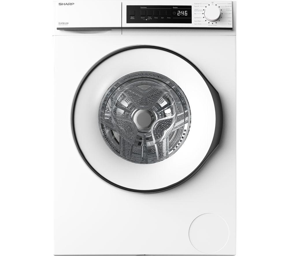 SHARP ES-NFB8141WD-EN 8 kg 1400 Spin Washing Machine - White