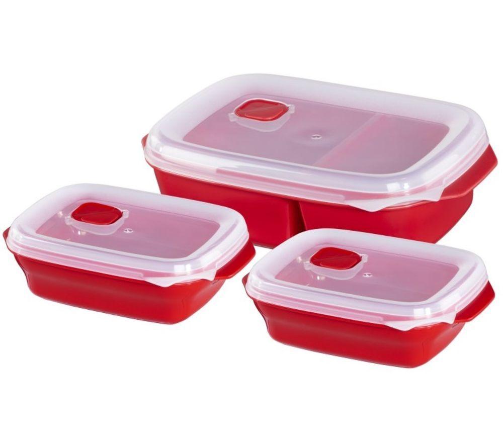 XAVAX 111463 Rectangular Food Storage Container Set  Red review