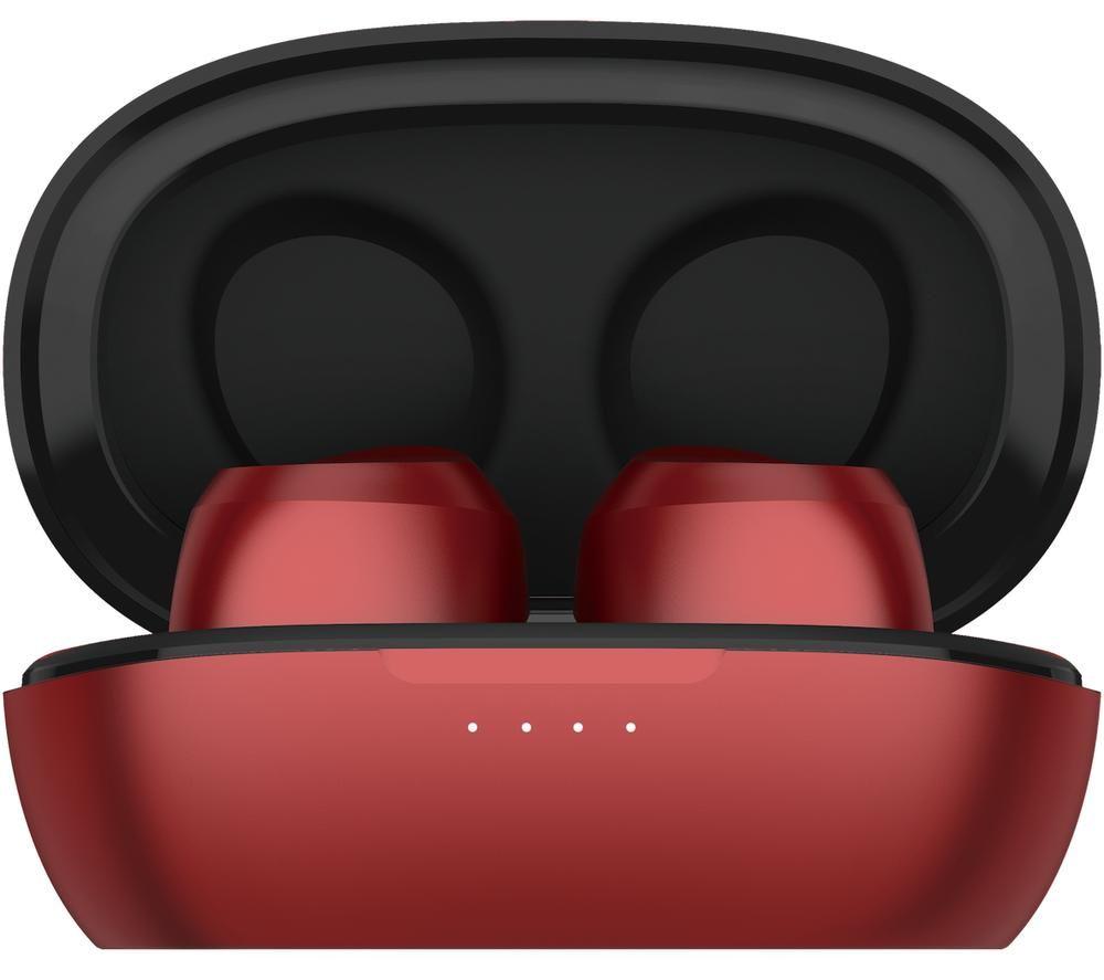 Image of AUSOUNDS AU-Stream Hybrid Wireless Bluetooth Noise-Cancelling Earphones - Red, Red