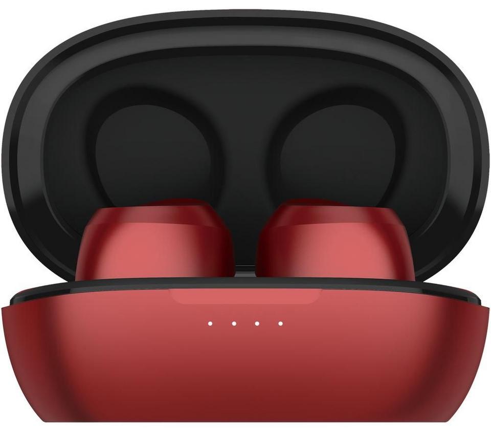 AUSOUNDS AU-Stream Hybrid Wireless Bluetooth Noise-Cancelling Earphones - Red