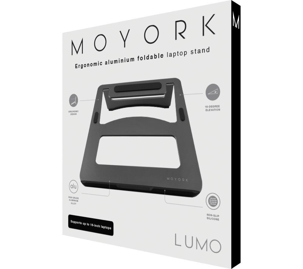 MOYORK Lumo Aluminium Laptop Stand - Grey image number 4 of 5
