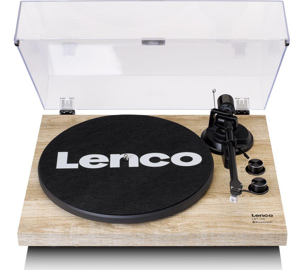 Lenco Lbt-188 Belt Drive Bluetooth Turntable - Pine, Brown