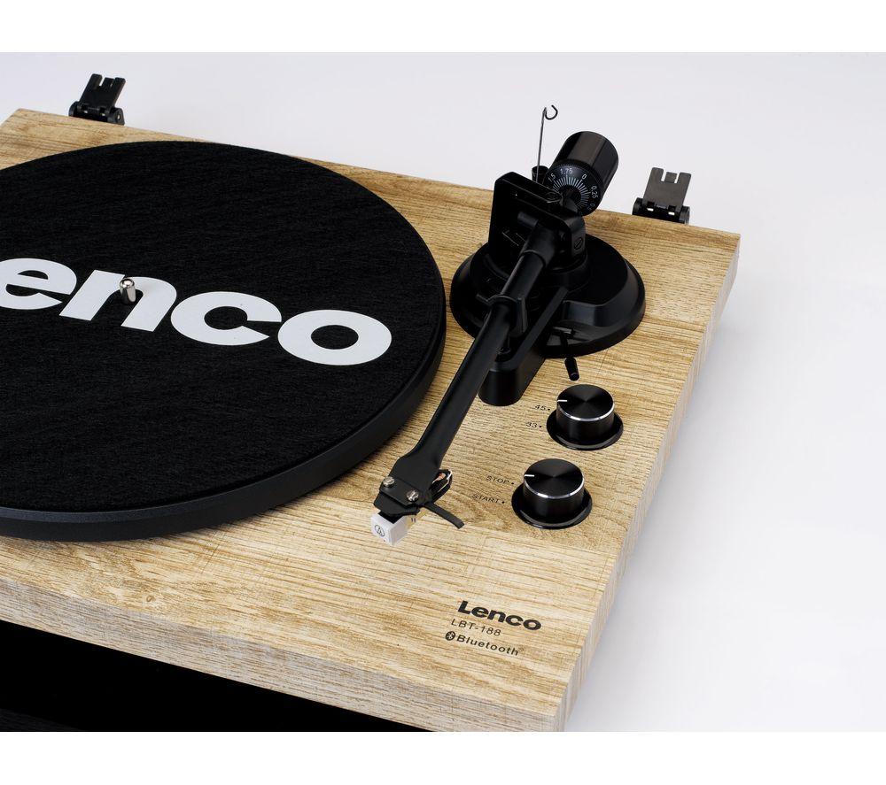 LENCO LBT-188 Belt Drive Bluetooth Turntable - Pine image number 3 of 5
