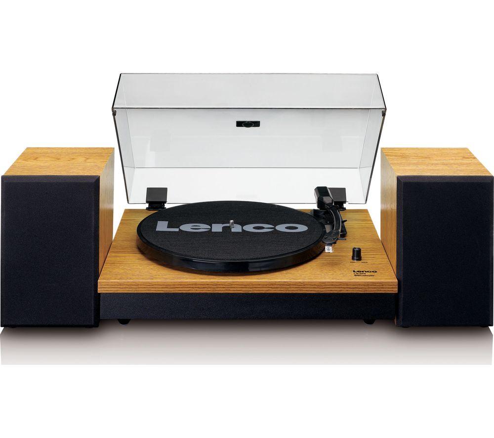 Lenco LS-300 Turntable with Bluetooth and 2 x 10 W RMS Wooden Speakers