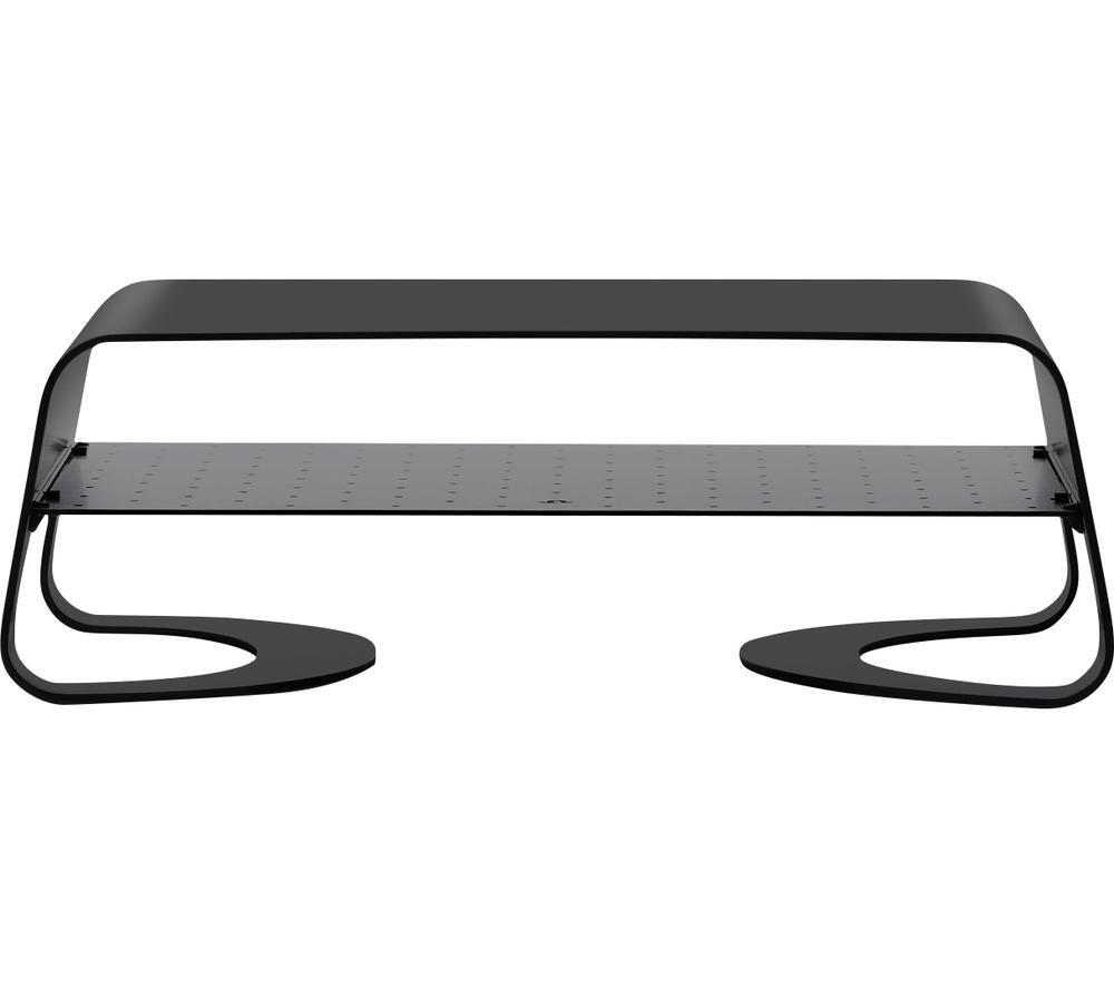 Twelve South Curve Riser Monitor Stand | Ergonomic desktop stand with storage shelf for iMac and Displays, matte black