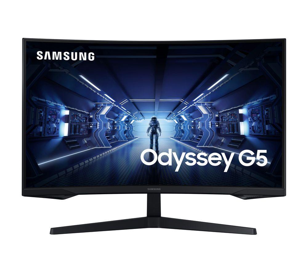 Image of SAMSUNG Odyssey G5 LC32G55TQWUXEN Quad HD 32" Curved LED Gaming Monitor - Black, Black