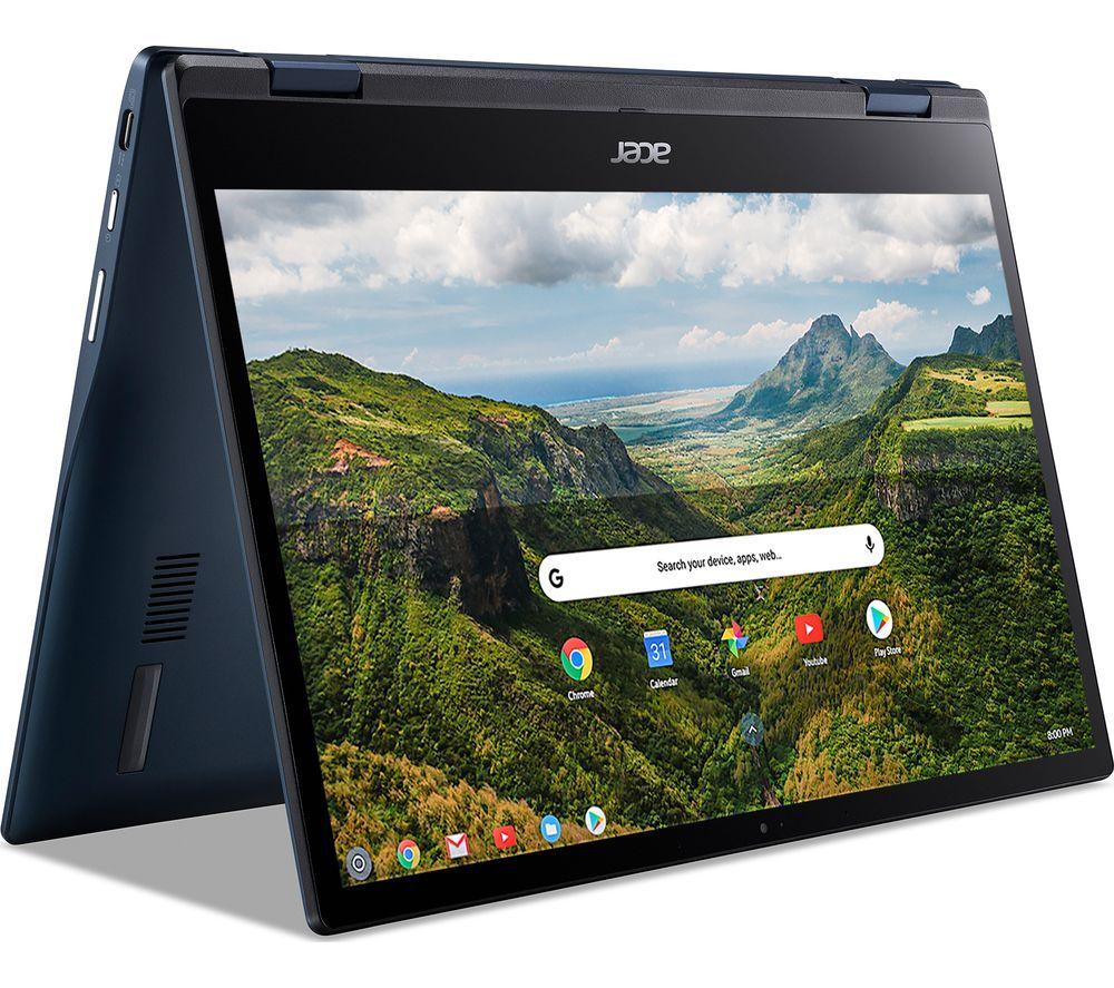 Image of ACER Spin 513 LTE 13.3" 2 in 1 Chromebook - Qualcomm SC7180, 128 GB eMMC, Blue, Blue