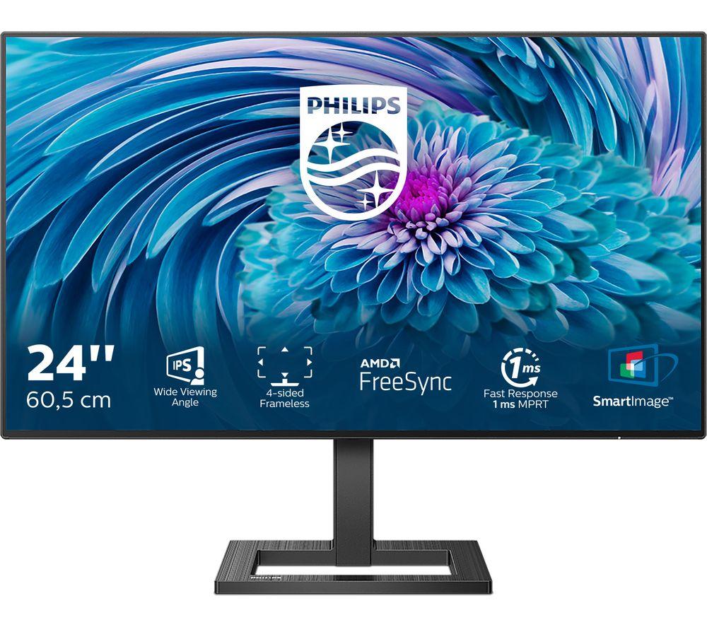 PHILIPS 242E2FA Full HD 24 LCD Monitor - Black, Black