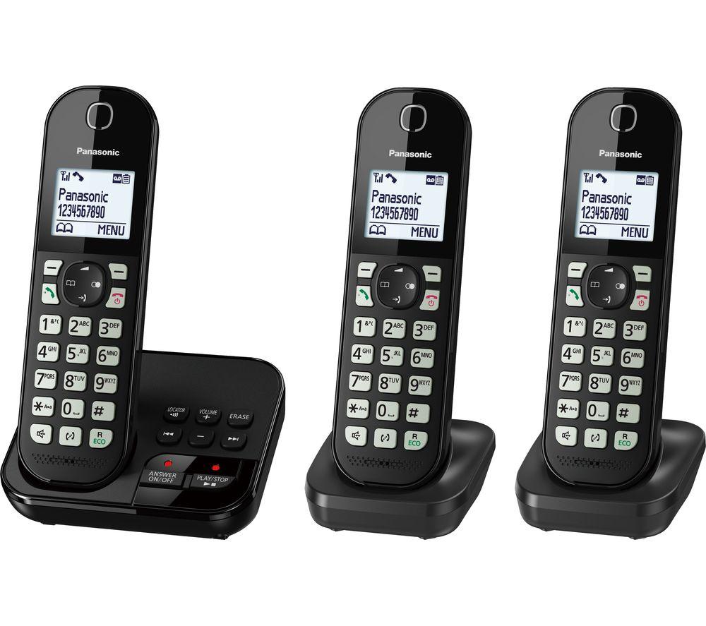 PANASONIC KX-TGC463EB Cordless Phone - Triple Handsets - Black image number 4 of 4