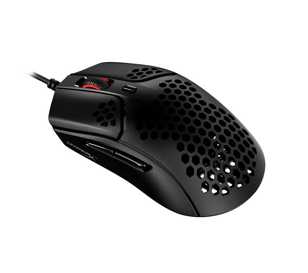 HyperX Pulsefire Haste – Gaming Mouse – Ultra-Lightweight, 59g, Honeycomb Shell, Hex Design, HyperFlex Cable, Up to 16000 DPI, 6 Programmable Buttons, Black