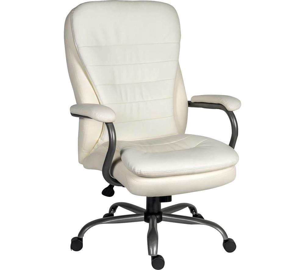 Teknik Goliath 6988 Bonded Leather Faced Tilting Executive Chair - White