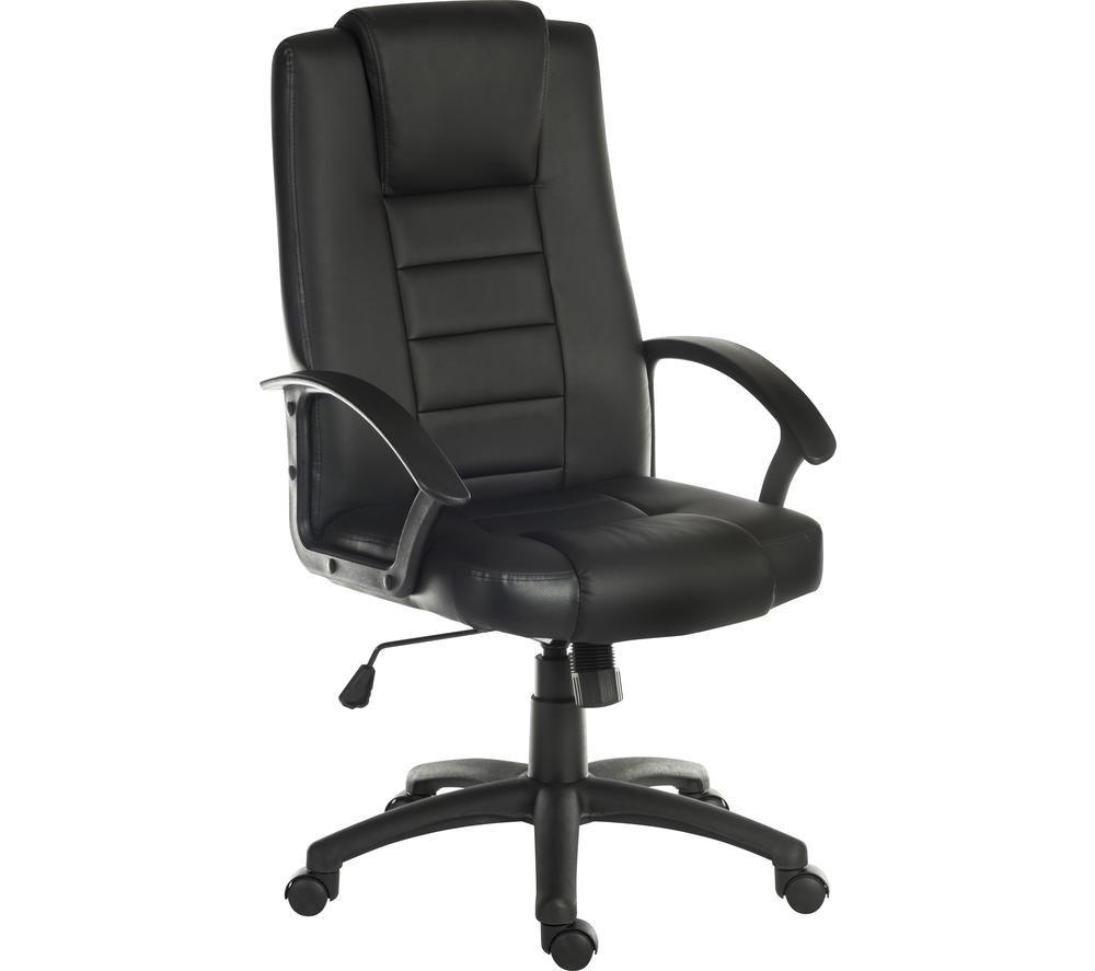 Teknik Leader 6987 Bonded Leather Tilting Executive Chair - Black