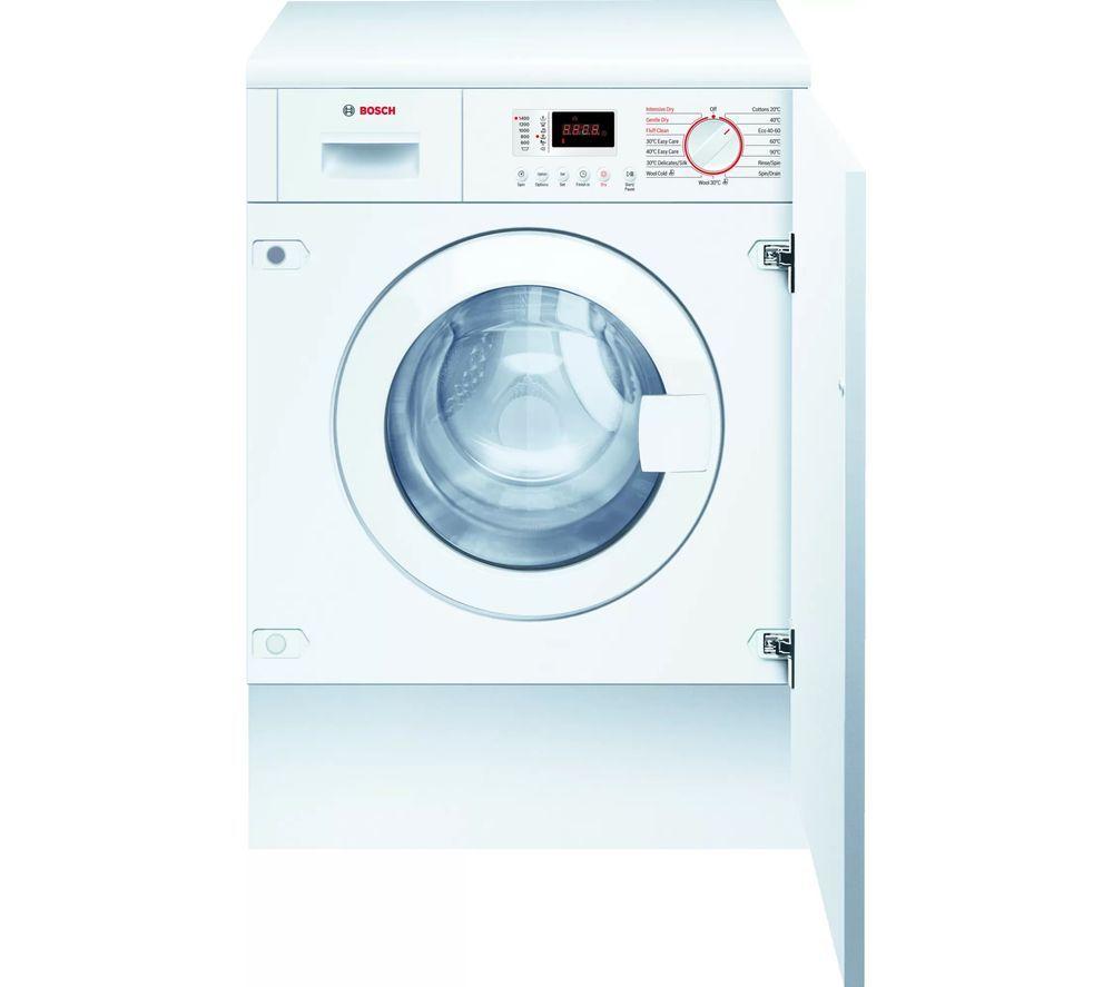 BOSCH Series 4 WKD28352GB Integrated 7 kg Washer Dryer, White