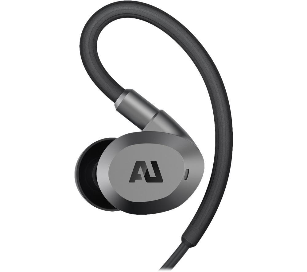 AUSOUNDS AU-Flex Wireless Bluetooth Noise-Cancelling Earphones - Black & Silver image number 2 of 2