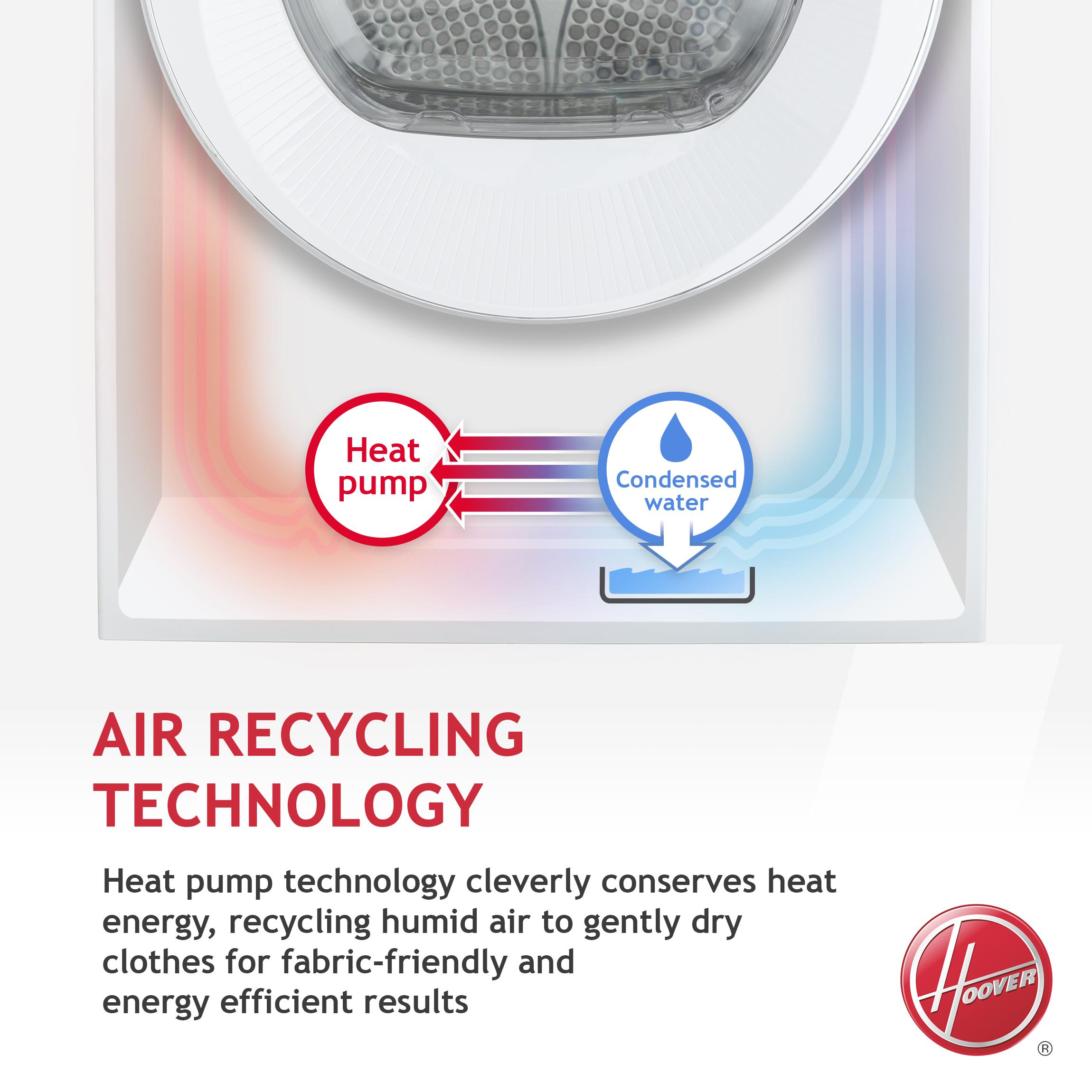 HOOVER BHTDH7A1TCE WiFi-enabled Integrated 7 kg Heat Pump Tumble Dryer image number 3 of 6