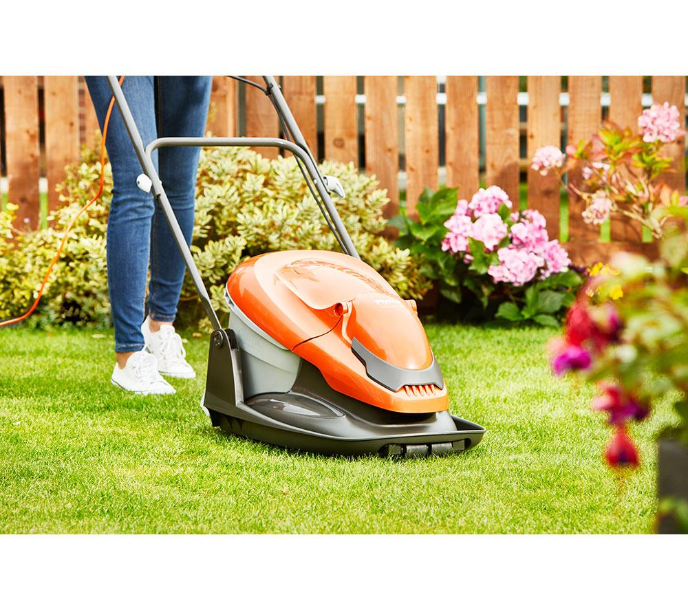 FLYMO Easi Glide 300 Corded Hover Lawn Mower - Orange & Grey image number 7 of 7