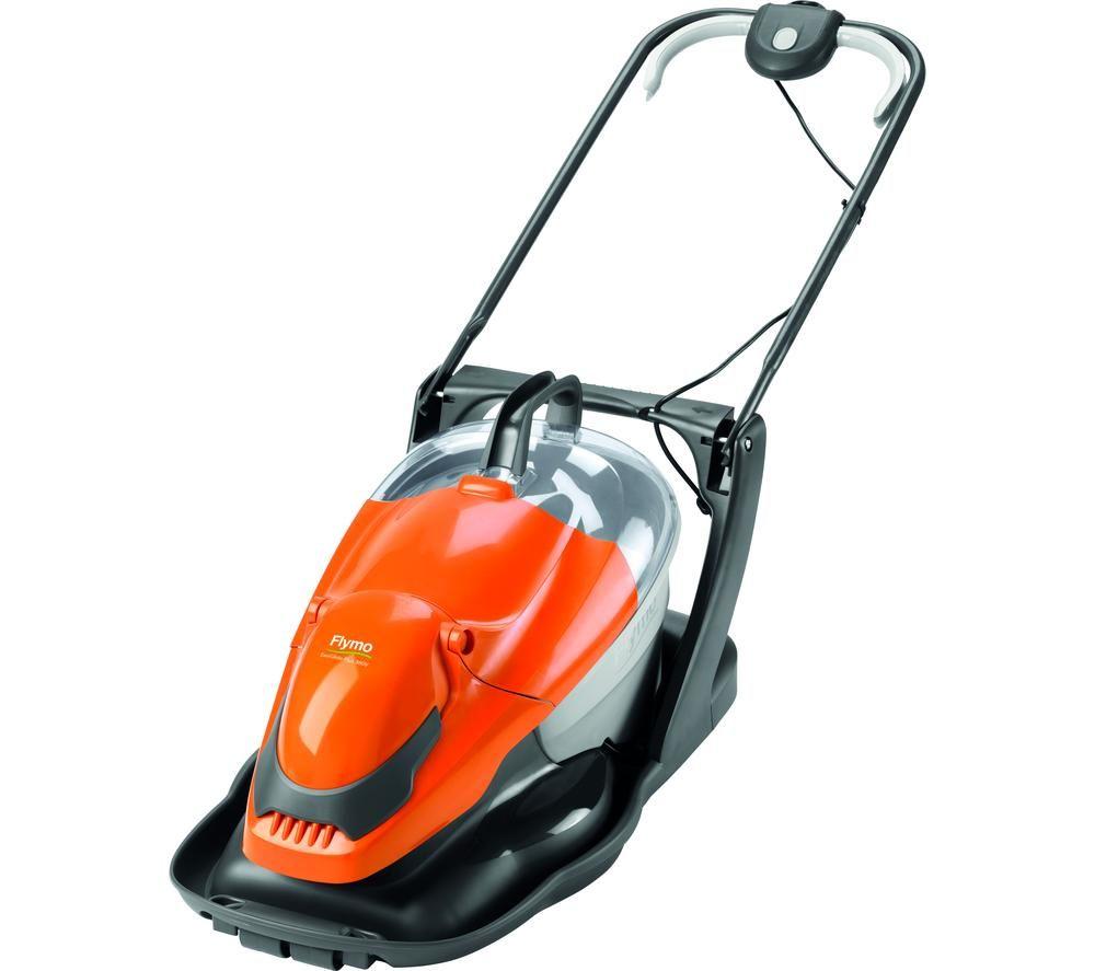 flymo easi glide plus 300v corded hover lawn mower - orange & grey