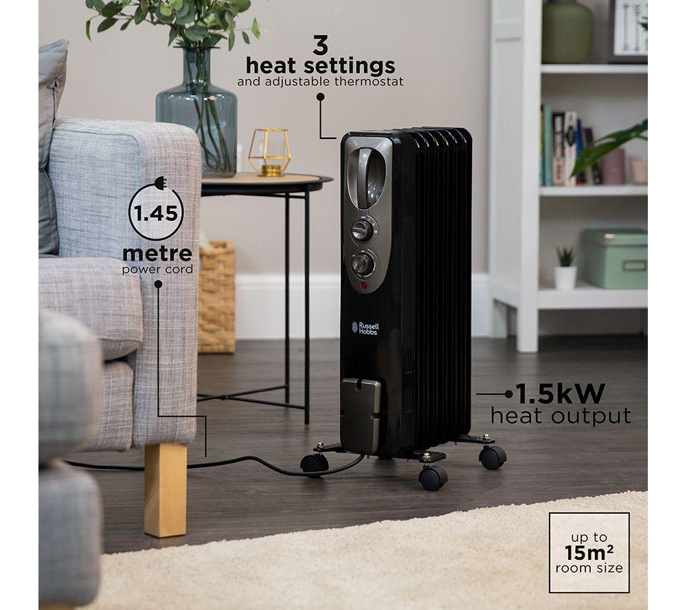 RUSSELL HOBBS RHOFR5001B Portable Oil-Filled Radiator - Black image number 5 of 7