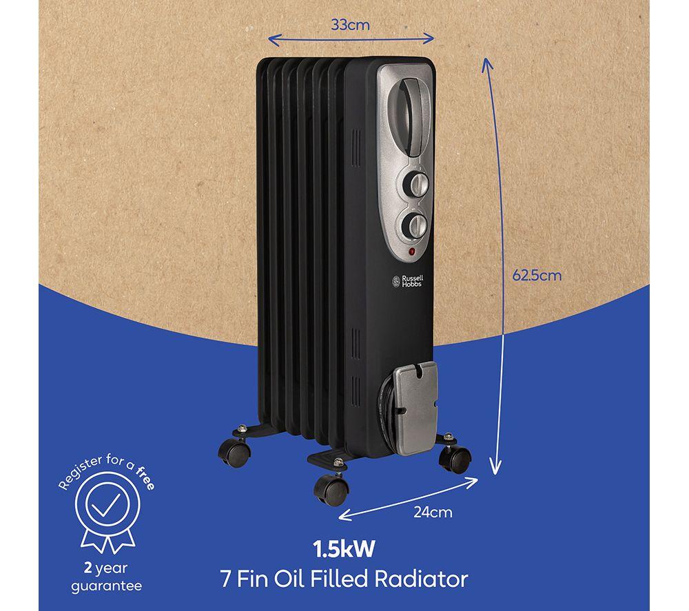 RUSSELL HOBBS RHOFR5001B Portable Oil-Filled Radiator - Black image number 6 of 7