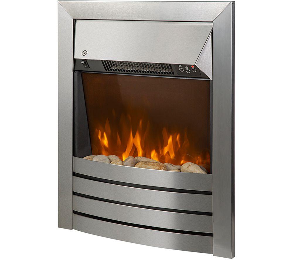 Buy ZANUSSI ZEFIST1001S Wall Mounted Electric Fireplace - Stainless Steel |  Currys