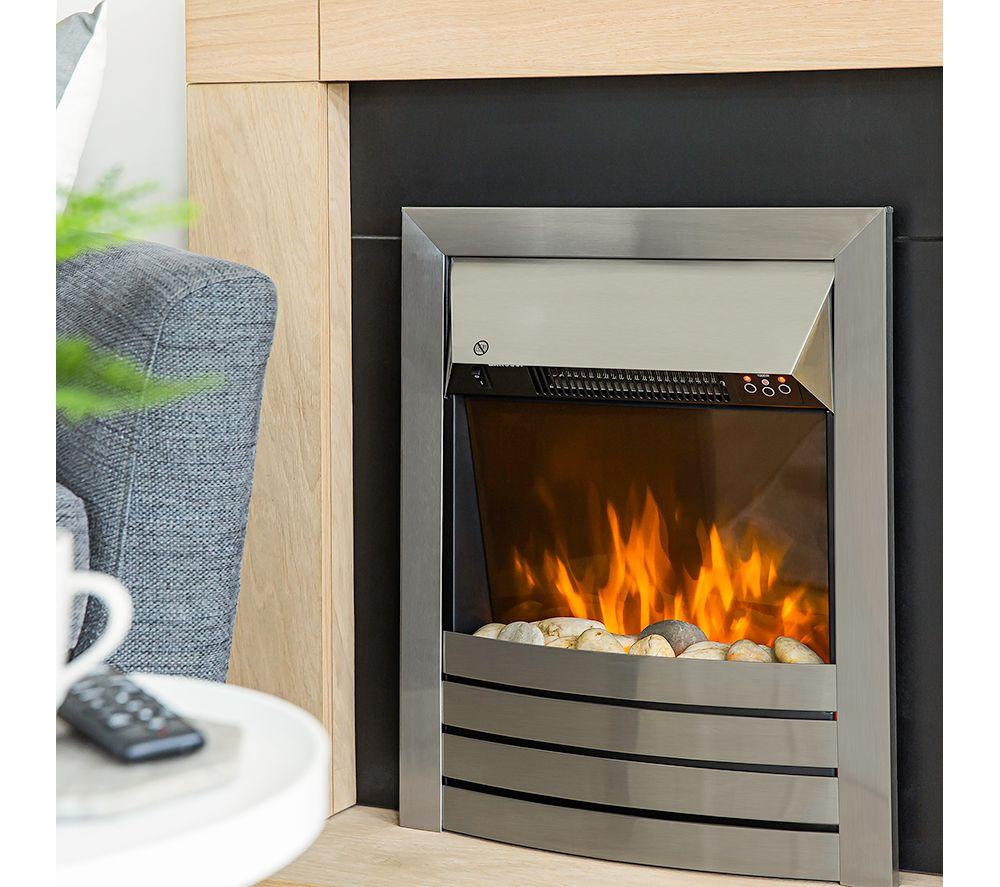 Buy ZANUSSI ZEFIST1001S Wall Mounted Electric Fireplace - Stainless Steel |  Currys