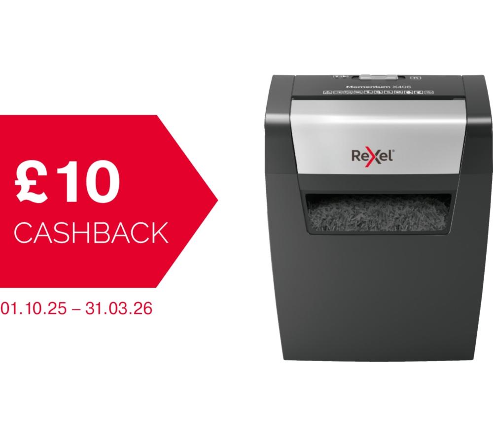 REXEL Momentum X406 Cross Cut Paper Shredder image number 2 of 11