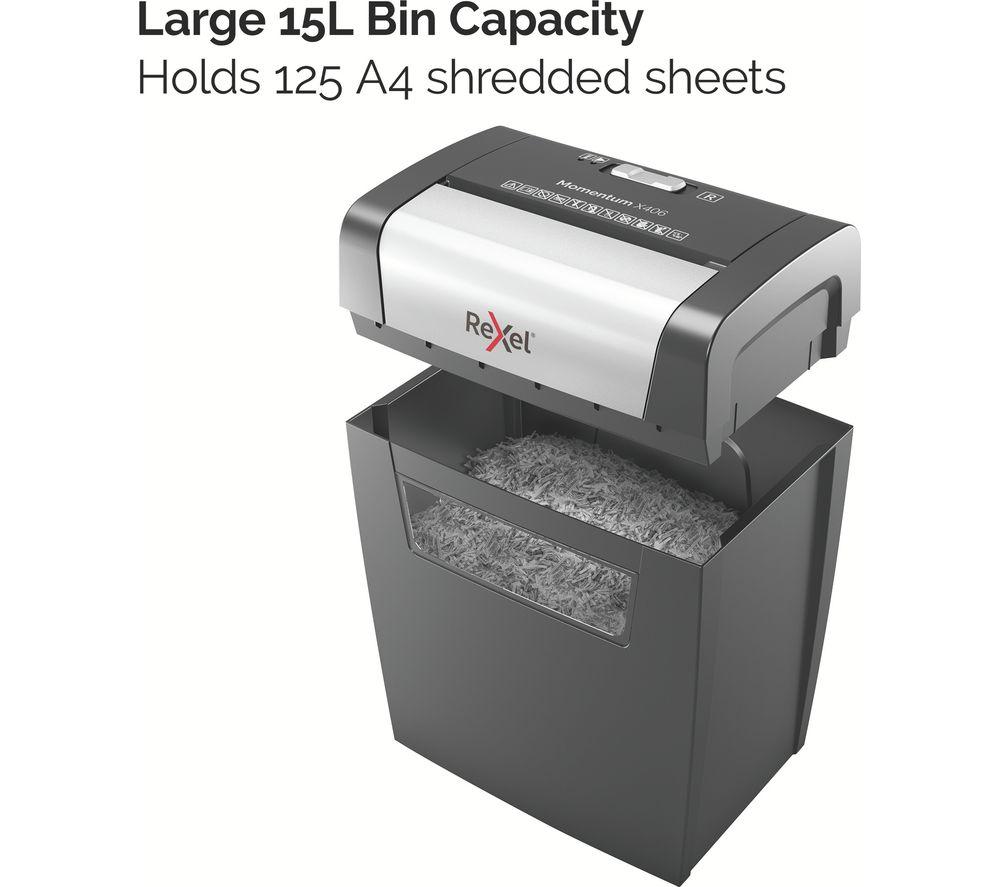 REXEL Momentum X406 Cross Cut Paper Shredder image number 7 of 11