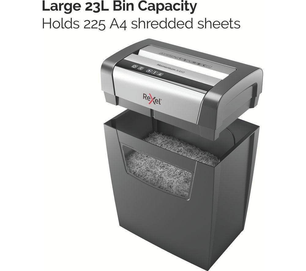 REXEL Momentum X410 Cross Cut Paper Shredder image number 7 of 11