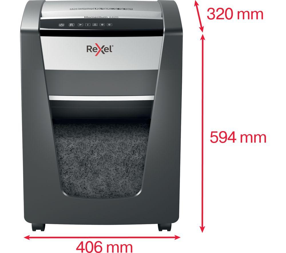 REXEL Momentum X420 Cross Cut Paper Shredder image number 3 of 10